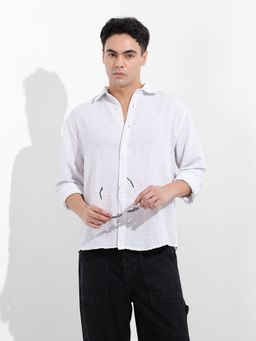 The Indian Garage Co - Men Purple Relaxed Fit Collar Neck Polyester Shirt