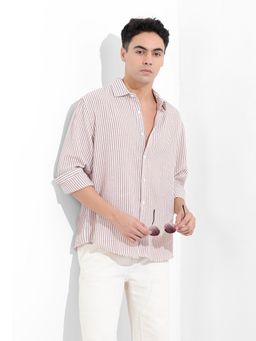 The Indian Garage Co - Men Brown Relaxed Fit Collar Neck Polyester Shirt