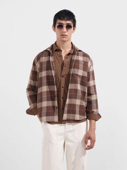 The Indian Garage Co - Men Beige Relaxed Fit Collar Neck Cotton Shirt