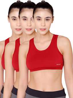 Bodycare - Pack of 3 Sports Bra In Maroon Colour