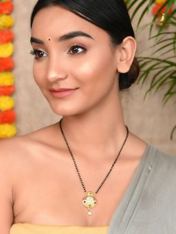 Silvermerc Designs - Gold Plated Handcrafted Small Mangalsutra Design