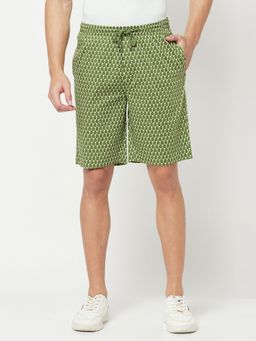 CRIMSOUNE CLUB - Men's Mint Printed Lounge Shorts