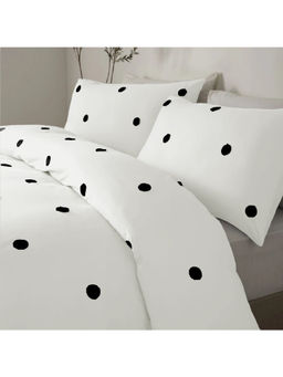 the White Moss - White Green Microfiber AC Room Bed Comforter & Pillow Cover (Single)