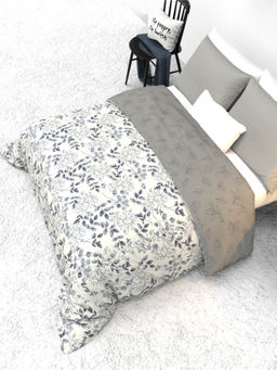 the White Moss - Reversible Soft White Microfiber Bed Comforter & Pillow Cover (Single)