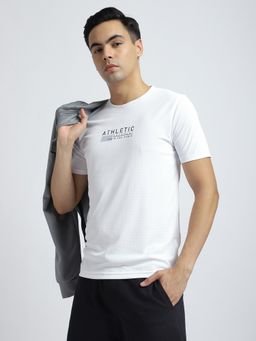 R&B - Men White Activewear T-Shirt