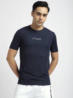 R&B - Men Blue Activewear T-Shirt