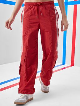TOKYO TALKIES - Women Red Striped Track Pants