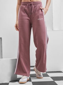 TOKYO TALKIES - Women Mauve Striped Track pant
