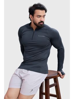 FUAARK - Men Axis High Neck Pullover Charcoal T-Shirt