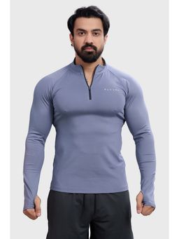 FUAARK - Men Axis High Neck Pullover Grey T-Shirt
