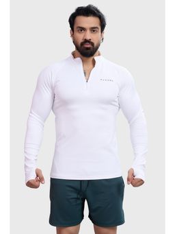 FUAARK - Men Axis High Neck Pullover White T-Shirt