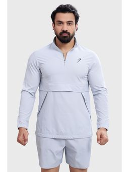 FUAARK - Men Thread High Neck Pullover Grey T-Shirt