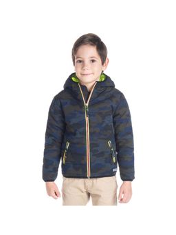 CHERRY CRUMBLE BY NITT HYMAN - Boys & Girls Grey Hooded Camouflage Jacket