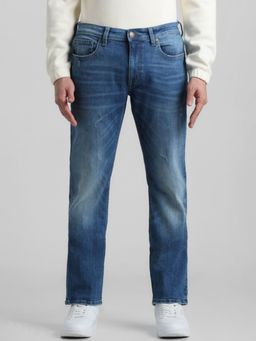 Jack & Jones - Blue Clark Regular Fit Stretch Jeans