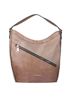 ELLE - Brown Patterned Hobo Handbag