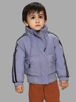 Mi Arcus - Unisex Solid Lavender Full Sleeves Puffer Jacket