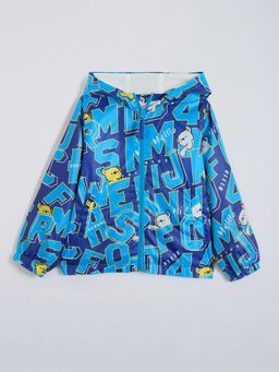 Hopscotch - Typography Storm Waterproof Jacket - Blue