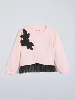 Hopscotch - Floral Applique Top - Pink
