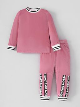 Hopscotch - Text Tape Jogger with T-Shirt - Pink