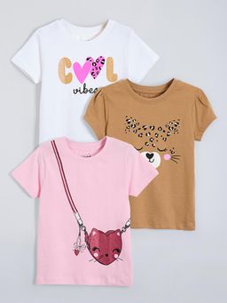Hopscotch - Animal Cotton T-Shirts - Multi-Color