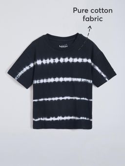 Hopscotch - Tie-Dyed Cotton T-Shirt - Black