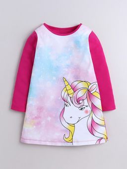 Hopscotch - Unicorn Mist Casual Knee Dress - Pink