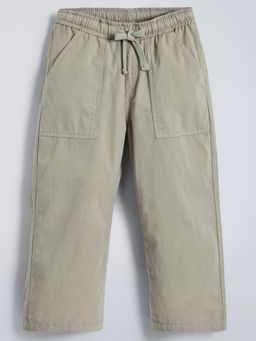 Hopscotch - Pure Cotton Loose Fit Pants - Beige