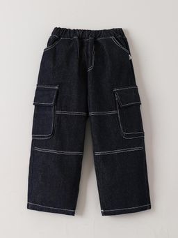 Hopscotch - Cargo Pocket Jeans - Black