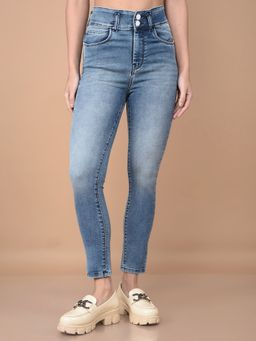 CRIMSOUNE CLUB - Blue Skinny High Waist Jeans