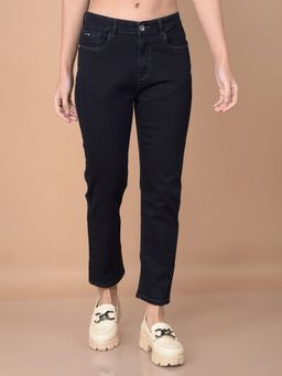 CRIMSOUNE CLUB - Navy Blue Straight Jeans