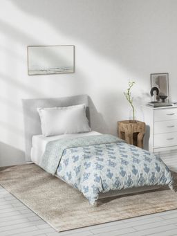 Ddecor Live Beautiful - Ethnic 100 Precent Cotton Reversible Single Dohar - Blue