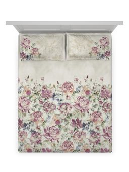 Ddecor Live Beautiful - Rosevilla 100 Precent Cotton Double Bedsheet with 2 Pillow Covers - Maroon