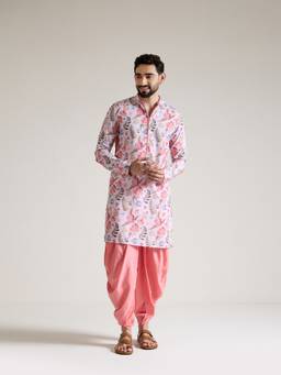 KISAH - Mens Blended Pink Kurta