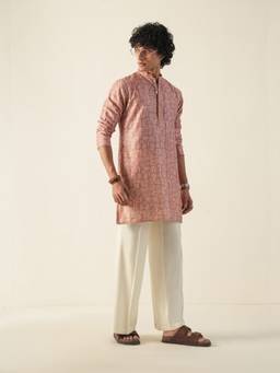 KISAH - Mens Blended Coral Kurta