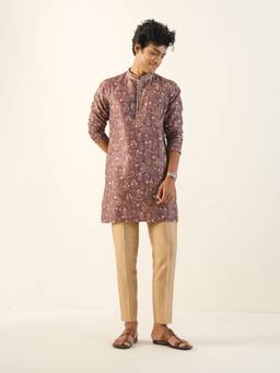 KISAH - Mens Blended Mauve Kurta