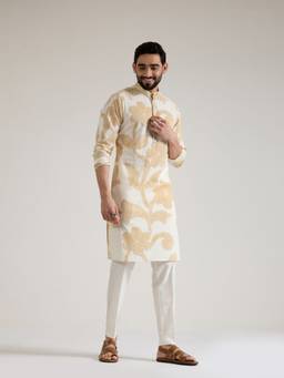KISAH - Mens Cotton White Kurta