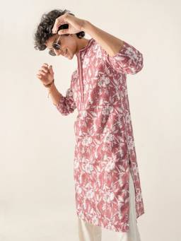 KISAH - Mens Blended Maroon Kurta