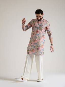 KISAH - Mens Blended Multi-Color Kurta