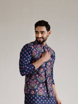 KISAH - Mens Polyester Multi-Color Nehru Jacket