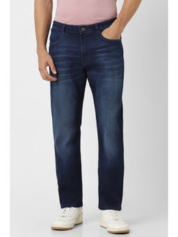 Van Heusen - Men Navy Light Wash Regular Fit Jeans