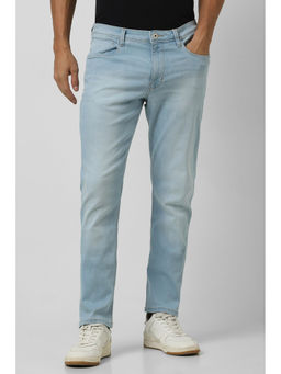 Van Heusen - Men Light Blue Mid Wash Regular Fit Jeans