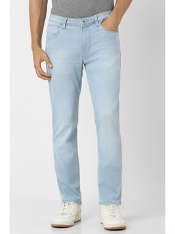 Van Heusen - Men Light Blue Light Wash Slim Fit Jeans