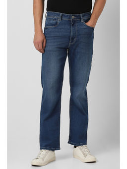 Van Heusen - Men Navy Mid Wash Super Slim Fit Jeans