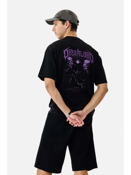 Snitch - Black Graphic Boxy Fit T-Shirt