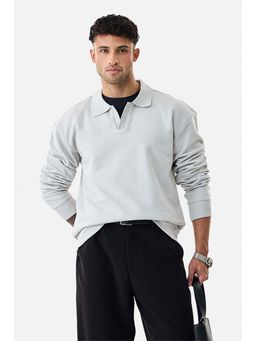 Snitch - Grey Solid Regular Fit Sweatshirt