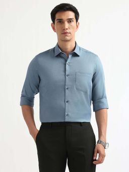 Arrow - Green Self Design Slim Fit Shirt