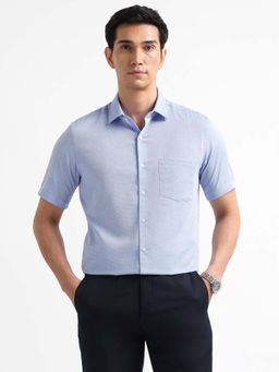 Arrow - Blue Self Design Regular Fit Shirt