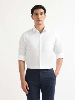 Arrow - White Solid Regular Fit Shirt