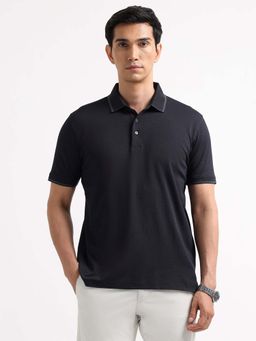 Arrow - Blue Solid Regular Fit Polo T-Shirt