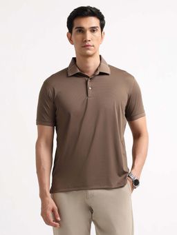 Arrow - Brown Solid Regular Fit Polo T-Shirt